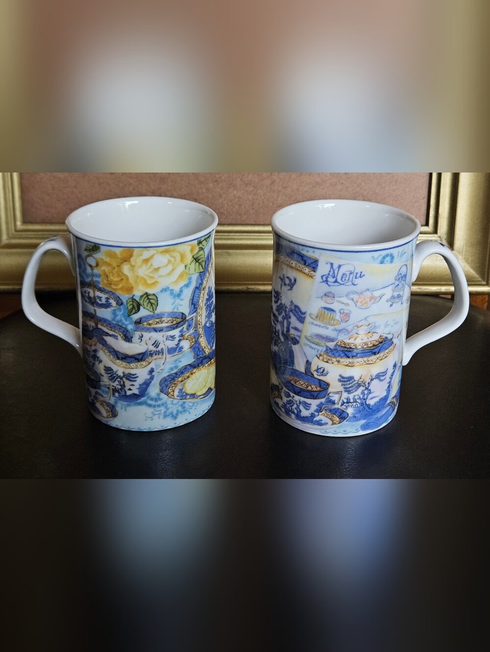 Set of 2 Royal Doulton Afternoon Tea "Old Willow" Mugs by Philippa Mitchell
